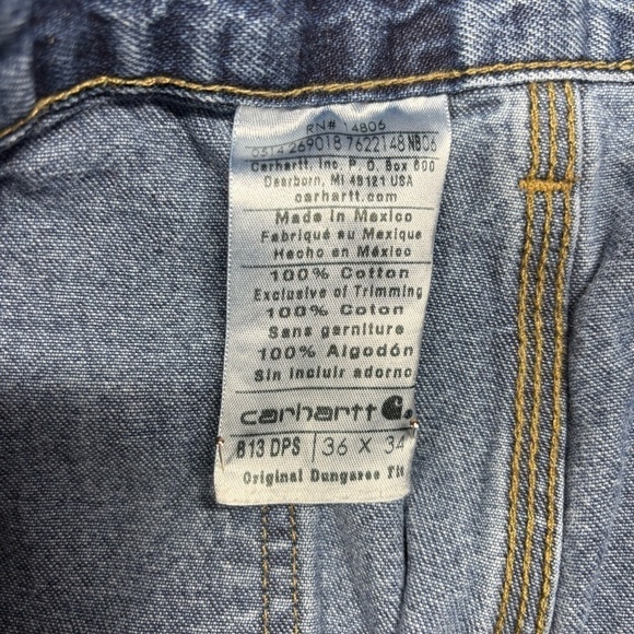 Carhartt Jeans Mens 36 x 34 Loose Fit Work Utility Baggy Dungaree Streetwear - Picture 2 of 4